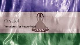  Presentation with wind - Amazing presentation theme having state-flag-fluttering backdrop and a coral colored foreground