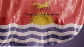  Presentation with wind - PPT layouts consisting of state-flag-fluttering background and a red colored foreground