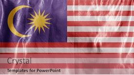  Presentation with wind - Presentation theme having state-flag-fluttering background and a coral colored foreground