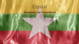  Presentation with wind - Amazing PPT layouts having state-flag-fluttering backdrop and a yellow colored foreground