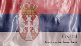  Presentation with wind - Slide set featuring state-flag-fluttering background and a light gray colored foreground