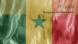  Presentation with wind - Presentation design consisting of state-flag-fluttering background and a yellow colored foreground