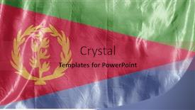  Presentation with wind - Beautiful PPT theme featuring state-flag-fluttering backdrop and a red colored foreground