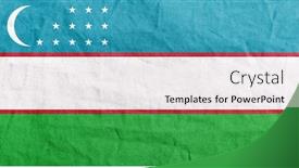  Presentation with wind - Amazing slide deck having state-flag-fluttering backdrop and a sky blue colored foreground