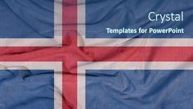  Presentation with wind - PPT layouts featuring state-flag-fluttering background and a ocean colored foreground