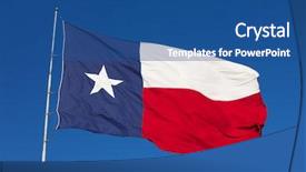  Presentation with texas state flag - Presentation design enhanced with state flag of texas background and a ocean colored foreground