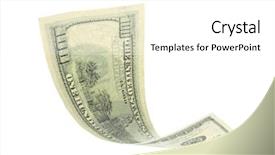  Presentation with 20 dollar bill - PPT layouts featuring state funds - 100 dollar bill on white background and a  colored foreground