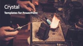  Presentation with liquid - Theme enhanced with state in crucible with gasoline background and a dark gray colored foreground