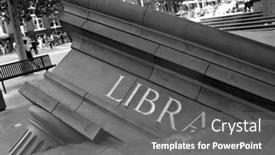  Presentation with library - Beautiful presentation design featuring state-library-of-victoria backdrop and a gray colored foreground