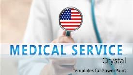  Presentation with medical service - Amazing presentation design having state life insurance - text medical service and doctor backdrop and a  colored foreground