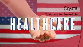  Presentation with unemployment unemployed hand cut word - Cool new slide set with state life insurance - word healthcare and female hand backdrop and a coral colored foreground