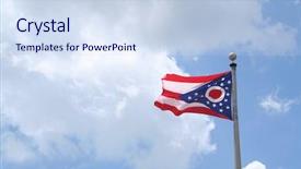  Presentation with texas state flag - Cool new presentation theme with state of ohio flag backdrop and a sky blue colored foreground