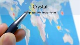  Presentation with pen - PPT layouts consisting of state report - pen showing sale territory map background and a light blue colored foreground