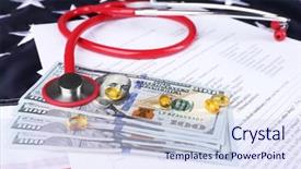  Presentation with medical error gavel and stethoscope - Theme enhanced with state testing - stethoscope with medical form dollar background and a sky blue colored foreground