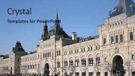  Presentation with universal life - Slides featuring state-universal-shop-gum-moscow background and a teal colored foreground