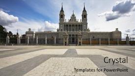  Presentation with royal - Amazing slides having stately royal palace in madrid backdrop and a light gray colored foreground
