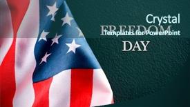  Presentation with slavery - Presentation featuring states and the text freedom background and a ocean colored foreground