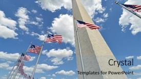  Presentation with united states unity - Amazing slides having states national flags on flagpole backdrop and a light blue colored foreground