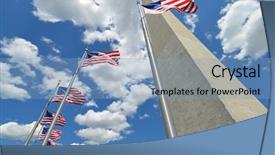  Presentation with united states unity - Beautiful presentation featuring states national flags on flagpole backdrop and a light blue colored foreground