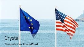  Presentation with diplomacy - Presentation with states symbolic photo for diplomacy background and a light blue colored foreground