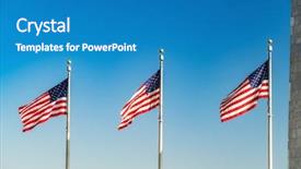  Presentation with united states old flag - Amazing presentation having states waving over blue sky backdrop and a teal colored foreground