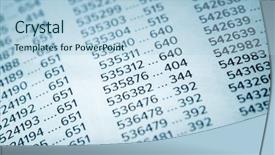  Presentation with data analysis - PPT theme with static backgrounds - financial data concept with numbers background and a light blue colored foreground