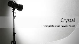  Presentation with lightning - Audience pleasing PPT theme consisting of static backgrounds - photo studio with lightning equipment backdrop and a white colored foreground