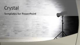  Presentation with lightning - Slide deck featuring static backgrounds - photo studio with lightning equipment background and a light gray colored foreground