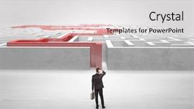  Presentation with ready - Beautiful PPT layouts featuring stating problem - businessman getting ready to enter backdrop and a light gray colored foreground