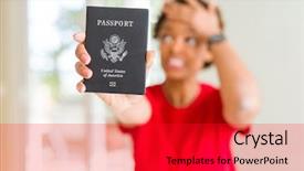  Presentation with christian african american men - Amazing theme having stating problem - young african american woman holding backdrop and a red colored foreground