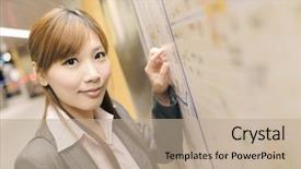  Presentation with asian map - Presentation design having station map in the mrt background and a coral colored foreground