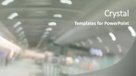  Presentation with civil engineering total station - Slide deck having station of train or mrt background and a gray colored foreground