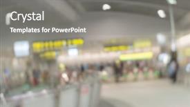  Presentation with transportation train - Amazing PPT layouts having station of train or mrt backdrop and a gray colored foreground