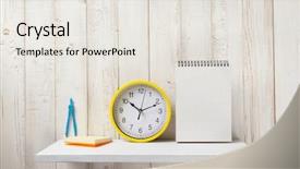  Presentation with elementary school sample monitoring tool - Colorful presentation design enhanced with stationary - school supplies and tools backdrop and a sky blue colored foreground