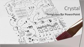  Presentation with office - Slide set featuring stationery drawing office symbols and icons concept background and a light gray colored foreground