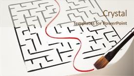  Presentation with way - PPT theme with stationery drawing the exit way background and a sky blue colored foreground