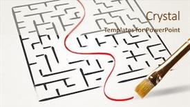  Presentation with way - Colorful presentation theme enhanced with stationery drawing the exit way backdrop and a sky blue colored foreground