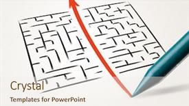  Presentation with way - Colorful slide deck enhanced with stationery drawing the exit way backdrop and a sky blue colored foreground