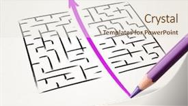  Presentation with way - Presentation enhanced with stationery drawing the exit way background and a sky blue colored foreground