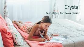  Presentation with old diary - Presentation theme consisting of stationery free - 10-12 years old pre teen background and a sky blue colored foreground