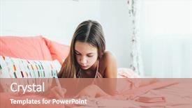  Presentation with old diary - Presentation theme with stationery free - 10-12 years old pre teen background and a coral colored foreground