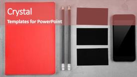  Presentation with smart light - Beautiful PPT layouts featuring business cards and smart backdrop and a coral colored foreground