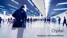  Presentation with shanghai - Colorful slides enhanced with stations groups people - passenger in the subway station backdrop and a light blue colored foreground