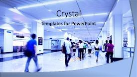  Presentation with shanghai - Slides enhanced with stations groups people - passenger in the subway station background and a light blue colored foreground