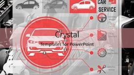  Presentation with car engine - Cool new slide deck with programming diagonastics - interface of modern car diagnostic backdrop and a coral colored foreground
