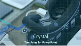  Presentation with data processing - Presentation consisting of statistical-data-processing-and-round background and a ocean colored foreground