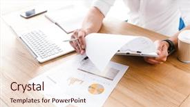  Presentation with statistic - Colorful PPT theme enhanced with statistics - cropped image from above backdrop and a lemonade colored foreground