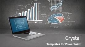  Presentation with advertisement - Presentation theme enhanced with statistics - technology and advertisement concept background and a gray colored foreground