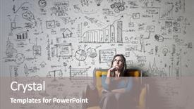  Presentation with statistics - Theme featuring statistics and graphics background and a gray colored foreground