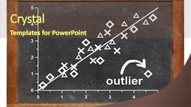  Presentation with statistics - Beautiful theme featuring statistics chalk - outlier outsider or nonconformist concept backdrop and a  colored foreground
